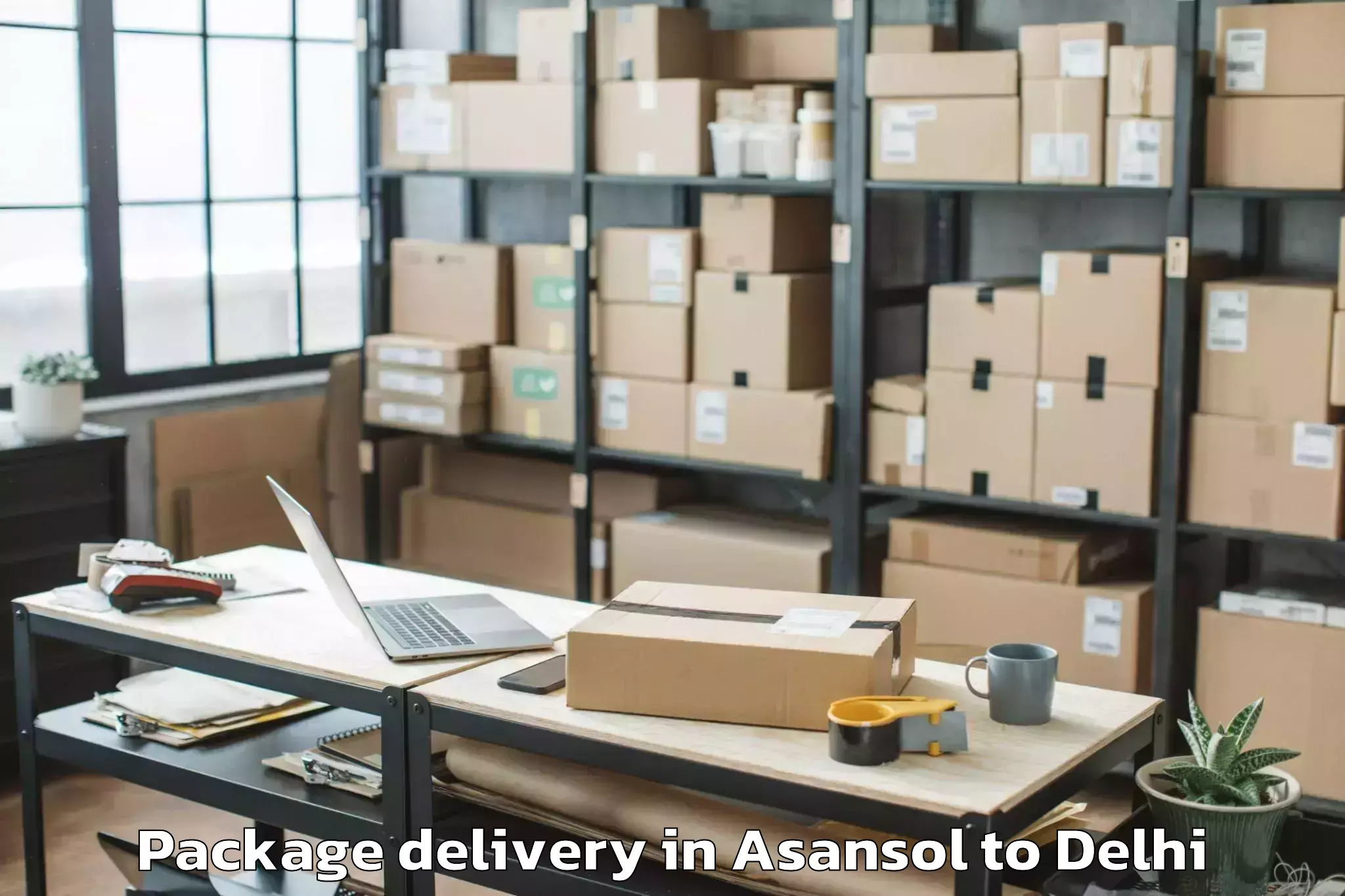 Book Your Asansol to Jhilmil Package Delivery Today